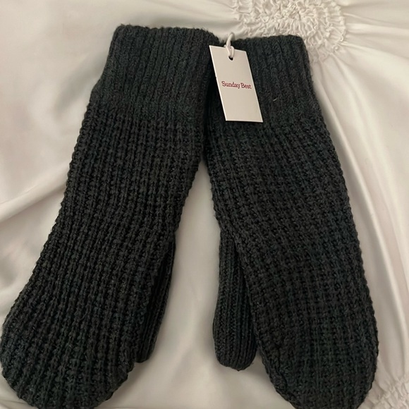 Aritzia grey knitted mittens - Picture 1 of 4
